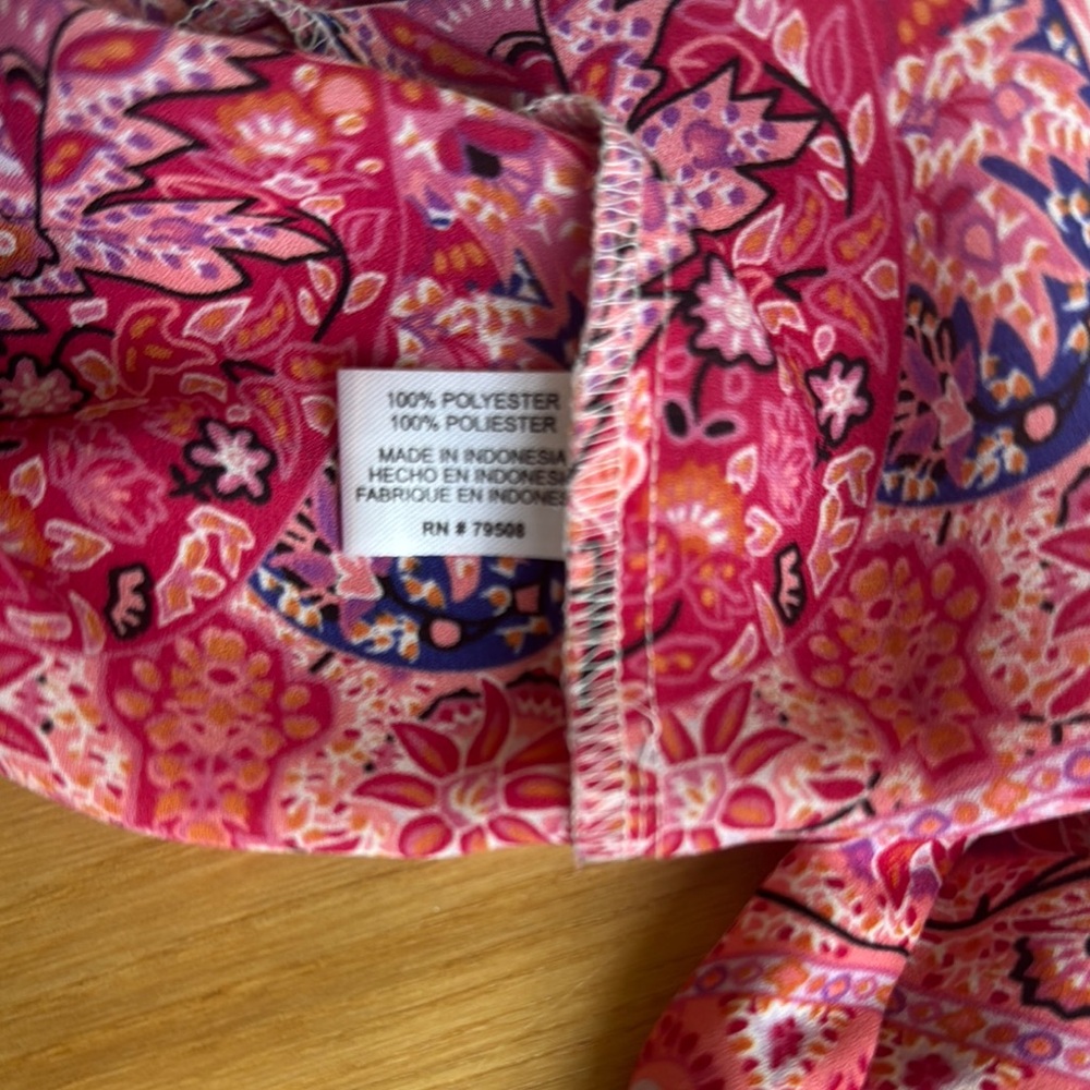 Violet & Clair Paisley Blouse Size S Relaxed Fit Boho Print Lightweight - Picture 4 of 5